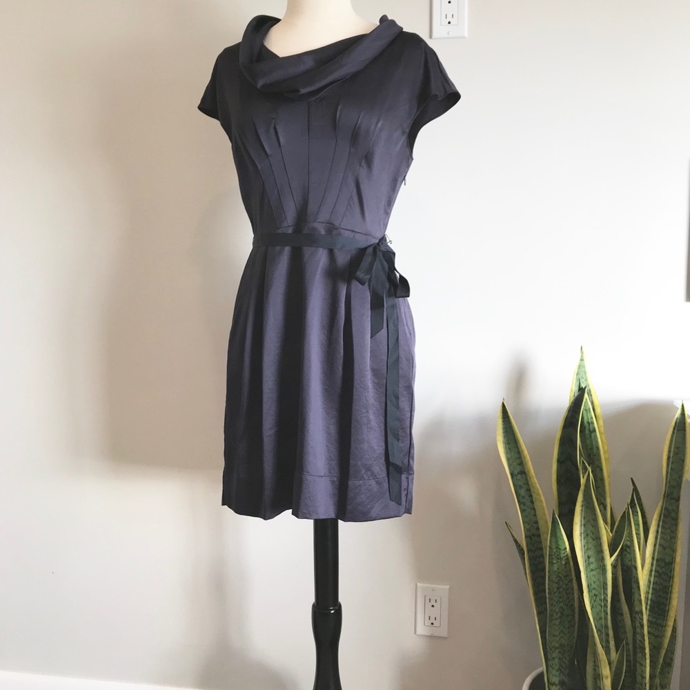 BCBG Dark navy silken blue short dress
